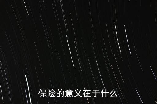 保險的意義在于什么