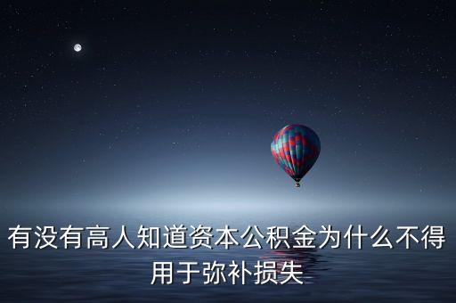 有沒(méi)有高人知道資本公積金為什么不得用于彌補(bǔ)損失