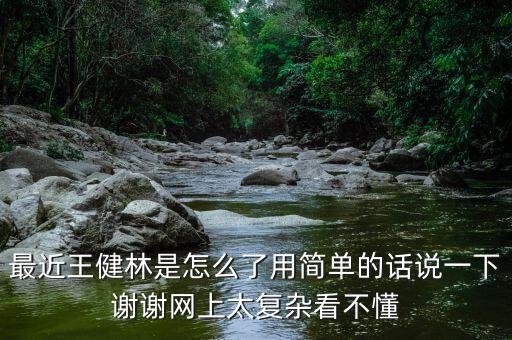 最近王健林是怎么了用簡單的話說一下謝謝網(wǎng)上太復(fù)雜看不懂