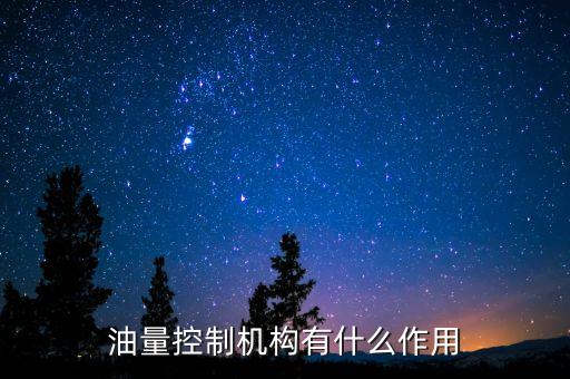 油量控制機(jī)構(gòu)有什么作用