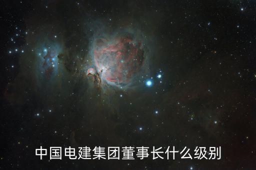 中國(guó)電建集團(tuán)董事長(zhǎng)什么級(jí)別