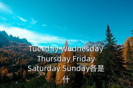 周一統(tǒng)稱什么，Tuesday Wednesday Thursday Friday Saturday Sunday各是什