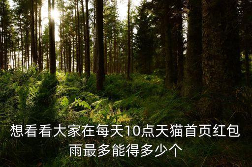 天貓紅包雨20日元是什么，想看看大家在每天10點(diǎn)天貓首頁紅包雨最多能得多少個
