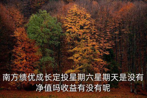 南方績(jī)優(yōu)成長(zhǎng)定投星期六星期天是沒有凈值嗎收益有沒有呢