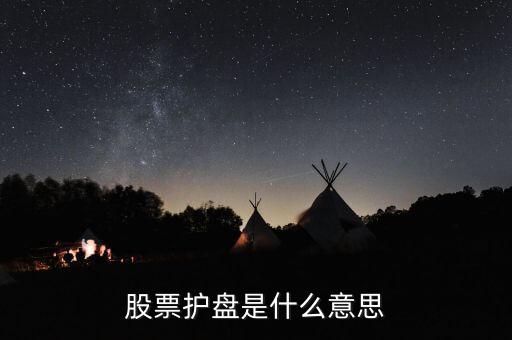 股票護盤是什么意思