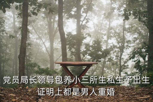 黨員局長領(lǐng)導包養(yǎng)小三所生私生子出生證明上都是男人重婚