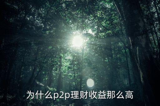 為什么p2p理財(cái)收益那么高