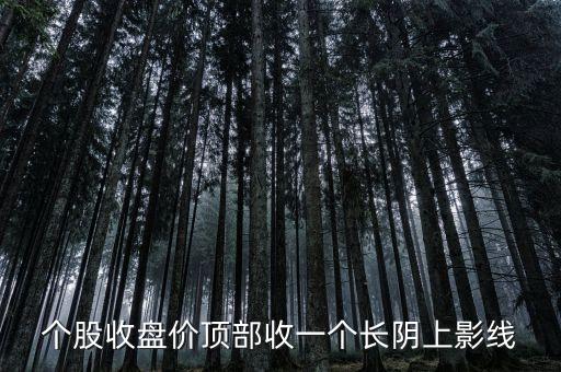 個(gè)股收盤價(jià)頂部收一個(gè)長(zhǎng)陰上影線