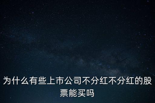為什么有些上市公司不分紅不分紅的股票能買(mǎi)嗎