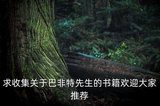 巴非特推薦十三本書是什么，求收集關(guān)于巴非特先生的書籍歡迎大家推薦