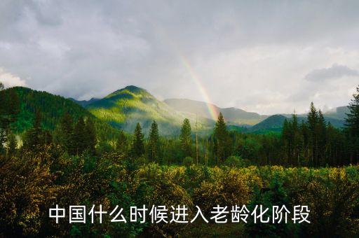 中國從什么進入老齡化國家，中國哪一年整體進入老齡化