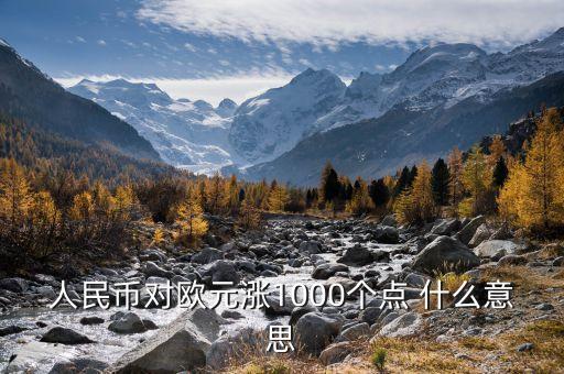 人民幣對歐元漲1000個(gè)點(diǎn) 什么意思
