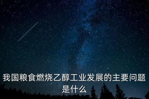 我國(guó)糧食燃燒乙醇工業(yè)發(fā)展的主要問(wèn)題是什么