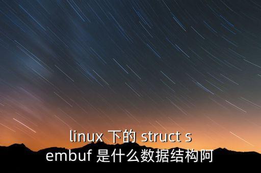 linux 下的 struct sembuf 是什么數(shù)據(jù)結構阿