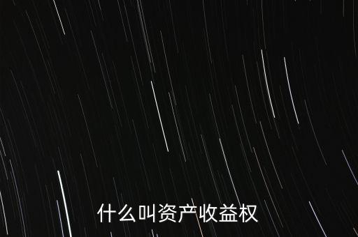 資產(chǎn)收益權(quán)產(chǎn)品是什么，什么叫資產(chǎn)收益權(quán)