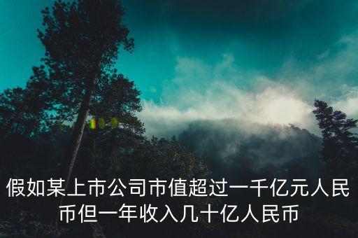 假如某上市公司市值超過一千億元人民幣但一年收入幾十億人民幣