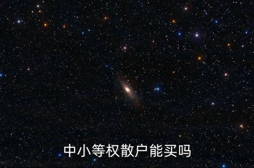 中小等權(quán)散戶能買(mǎi)嗎