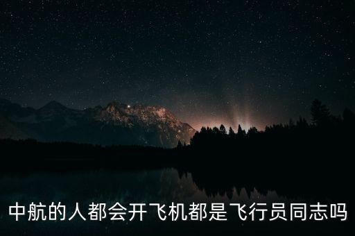 中航的人都會開飛機都是飛行員同志嗎