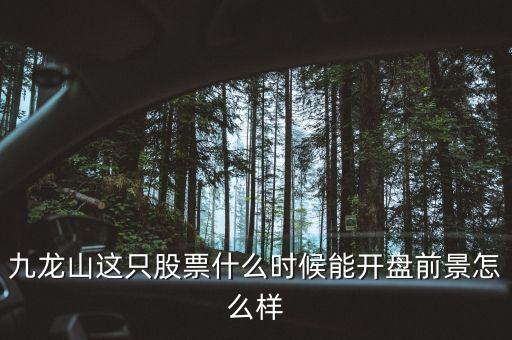 九龍山股票什么時候復(fù)牌，九龍山這只股票什么時候能開盤前景怎么樣