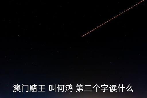 賭王叫何鴻什么，澳門賭王 叫何鴻 第三個(gè)字讀什么