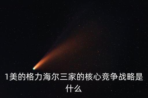 1美的格力海爾三家的核心競(jìng)爭(zhēng)戰(zhàn)略是什么