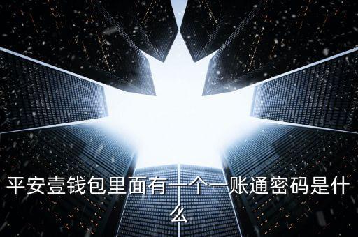 平安壹錢包里面有一個(gè)一賬通密碼是什么