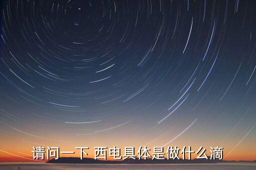 請(qǐng)問一下 西電具體是做什么滴