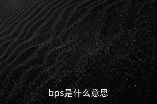 銀行bps是什么意思，BPS是什么