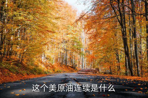 美原油連續(xù)是什么意思，美原油連是什么意思