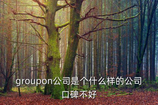 groupon公司是個什么樣的公司口碑不好