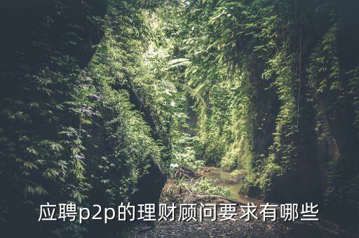 p2p招聘有什么要求么，面試p2p主管應具備的條件應該怎么招聘