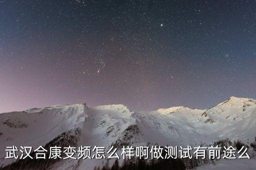 武漢合康變頻怎么樣啊做測(cè)試有前途么