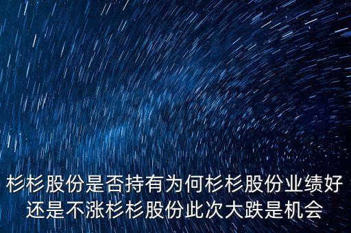 杉杉股份為什么不漲，杉杉股份未來半個月有沒有漲的趨勢啊