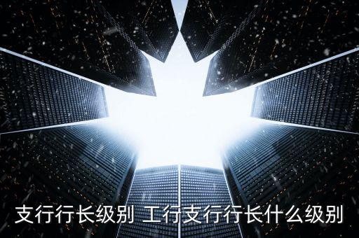 工行董事長什么級別，支行行長級別 工行支行行長什么級別