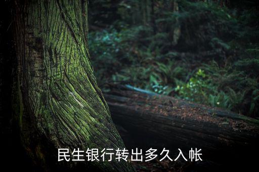 民生銀行在途資金什么時(shí)候到賬，民生銀行轉(zhuǎn)出多久入帳