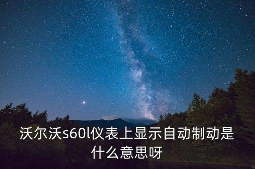 自助剎車什么意思，自動剎車是一個什么功能起到什么作用
