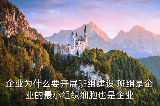 國企央企為什么要做班組建設(shè)，企業(yè)為什么要開展班組建設(shè) 班組是企業(yè)的最小組織細(xì)胞也是企業(yè)