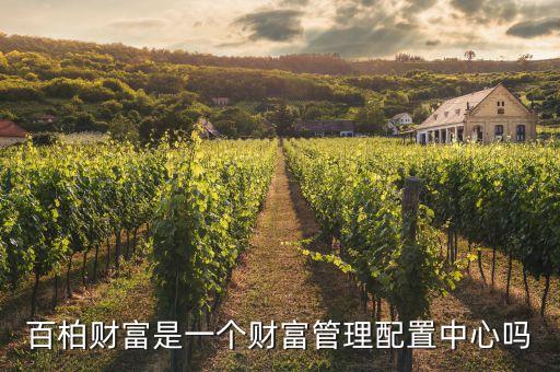 百柏財富是一個財富管理配置中心嗎