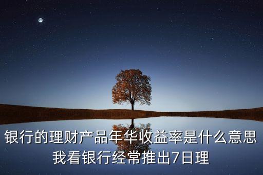 年華收益是什么意思，年華收益率是什么意思謝謝
