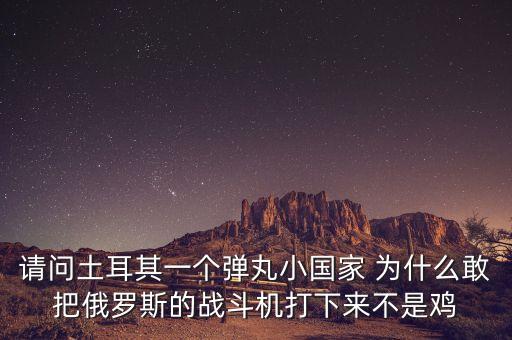 請問土耳其一個彈丸小國家 為什么敢把俄羅斯的戰(zhàn)斗機(jī)打下來不是雞