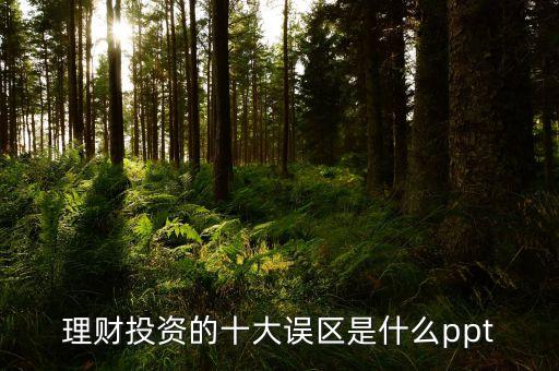理財(cái)投資的十大誤區(qū)是什么ppt