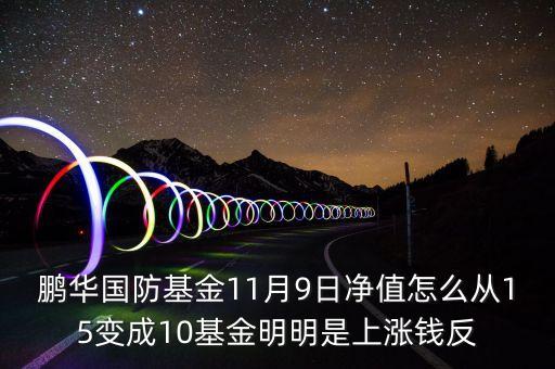 鵬華國防上折是什么意思，鵬華國防基金里的凈值怎么突然間多了好多 是什么情況
