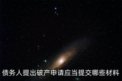 債務(wù)人提出破產(chǎn)申請應(yīng)當提交哪些材料