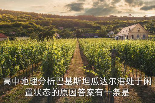 為什么瓜達(dá)爾港條件差，高中地理分析巴基斯坦瓜達(dá)爾港處于閑置狀態(tài)的原因答案有一條是