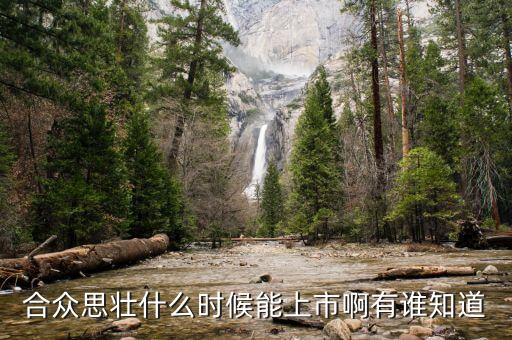 合眾思?jí)咽裁磿r(shí)候復(fù)牌，合眾思?jí)咽裁磿r(shí)候能上市啊有誰知道
