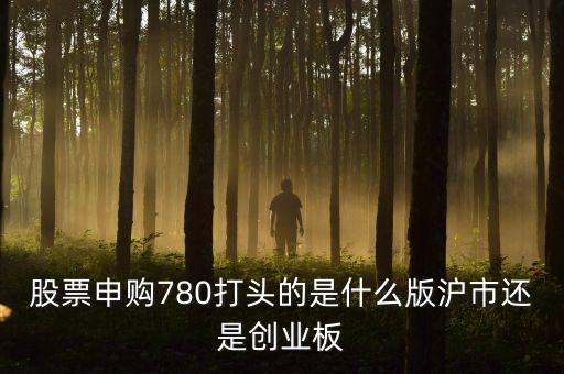 股票申購(gòu)780打頭的是什么版滬市還是創(chuàng)業(yè)板