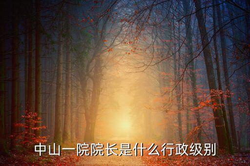 中山一院院長是什么行政級別
