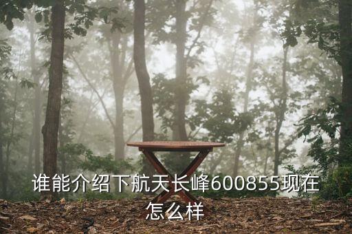 誰(shuí)能介紹下航天長(zhǎng)峰600855現(xiàn)在怎么樣
