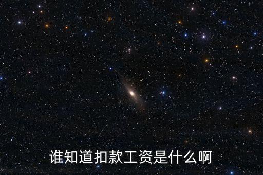 工資財扣是什么意思，誰知道扣款工資是什么啊