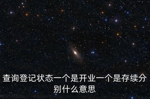 登記狀態(tài)為存續(xù)是什么意思，查詢登記狀態(tài)一個是開業(yè)一個是存續(xù)分別什么意思